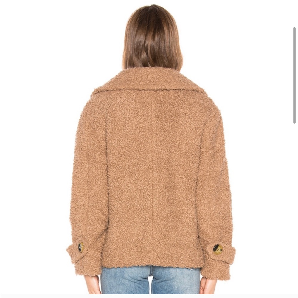 Chestnut Brown Free People So Soft Cozy Peacoat - Picture 3 of 8